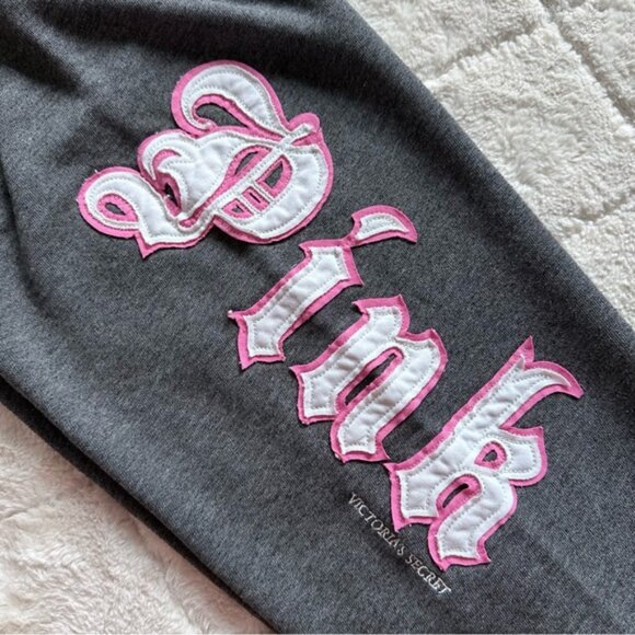 Victoria's Secret PINK | Vintage Grey and Pink Skull Joggers | Size Extra Small - Picture 5 of 12
